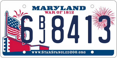 MD license plate 6BJ8413
