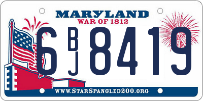 MD license plate 6BJ8419