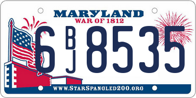 MD license plate 6BJ8535