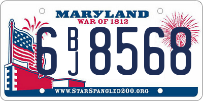 MD license plate 6BJ8568