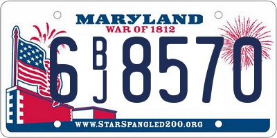 MD license plate 6BJ8570