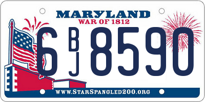 MD license plate 6BJ8590