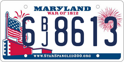 MD license plate 6BJ8613