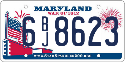 MD license plate 6BJ8623