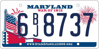 MD license plate 6BJ8737