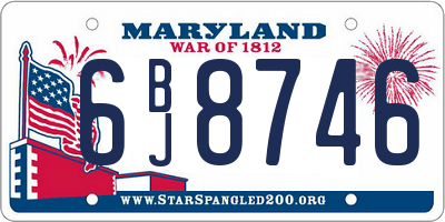 MD license plate 6BJ8746
