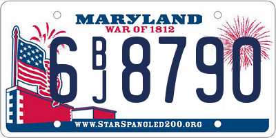 MD license plate 6BJ8790