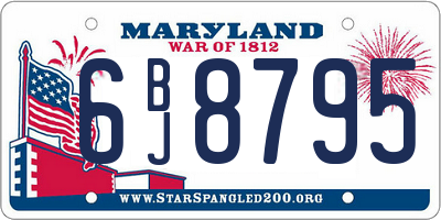 MD license plate 6BJ8795