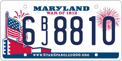 MD license plate 6BJ8810