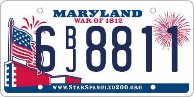 MD license plate 6BJ8811