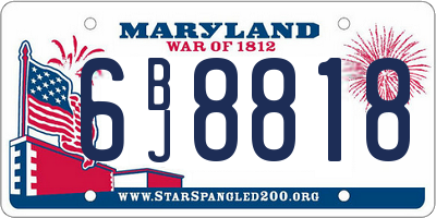 MD license plate 6BJ8818