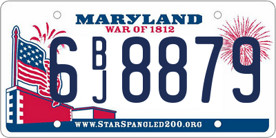 MD license plate 6BJ8879