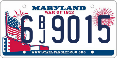 MD license plate 6BJ9015