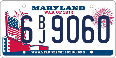 MD license plate 6BJ9060