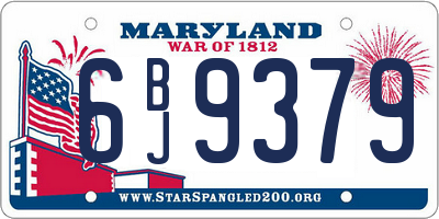 MD license plate 6BJ9379