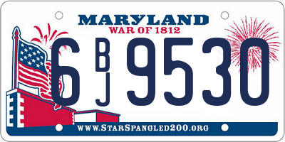 MD license plate 6BJ9530