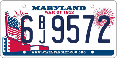 MD license plate 6BJ9572