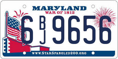 MD license plate 6BJ9656
