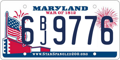 MD license plate 6BJ9776