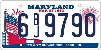 MD license plate 6BJ9790