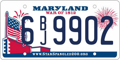 MD license plate 6BJ9902