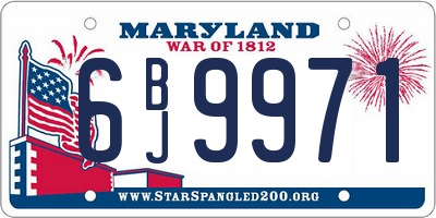 MD license plate 6BJ9971