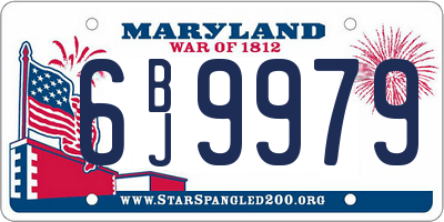 MD license plate 6BJ9979