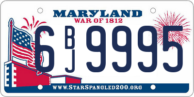 MD license plate 6BJ9995