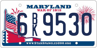 MD license plate 6BK9530