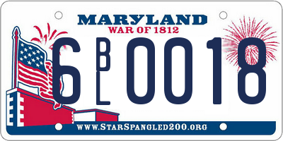 MD license plate 6BL0018