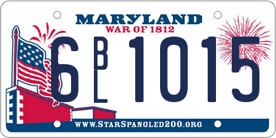 MD license plate 6BL1015