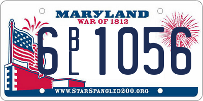 MD license plate 6BL1056