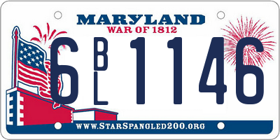MD license plate 6BL1146