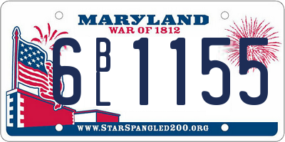 MD license plate 6BL1155