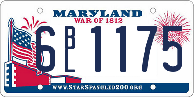 MD license plate 6BL1175