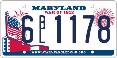 MD license plate 6BL1178