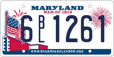 MD license plate 6BL1261