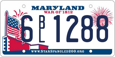 MD license plate 6BL1288