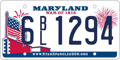 MD license plate 6BL1294