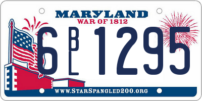 MD license plate 6BL1295