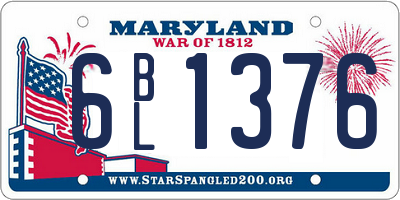 MD license plate 6BL1376