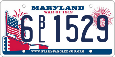 MD license plate 6BL1529