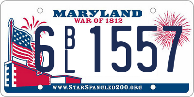 MD license plate 6BL1557