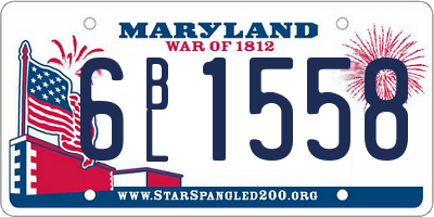 MD license plate 6BL1558