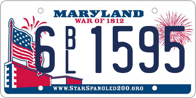 MD license plate 6BL1595