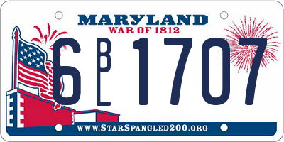 MD license plate 6BL1707