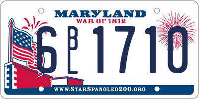 MD license plate 6BL1710