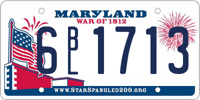 MD license plate 6BL1713