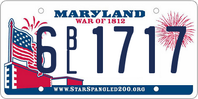 MD license plate 6BL1717
