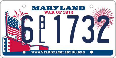 MD license plate 6BL1732